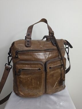 Rudsak Unisex Brown Leather Messenger Bag